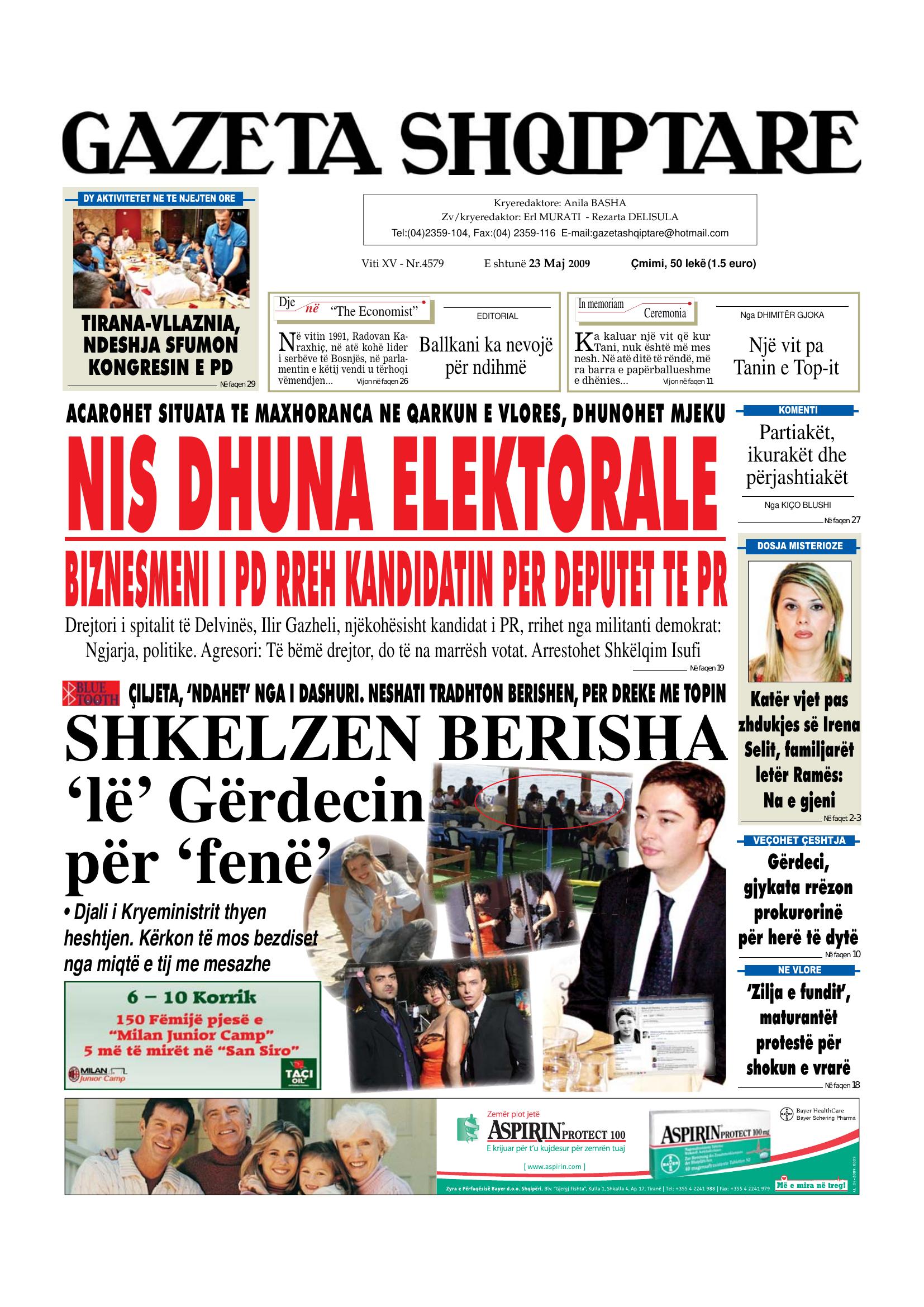 Gazeta Shqiptare 2009-05-23